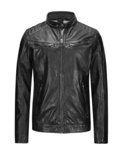 GIPSY Lederjacke Im Biker-Style, Schwarz
