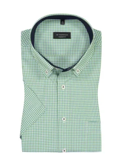 Eterna Comfort Fit Kurzarmhemd Mit Karo-Muster , Grün