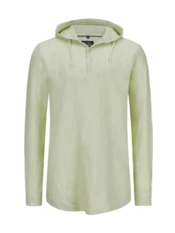 Tunika Mit Kapuze Aus Leinen , Hellgrün