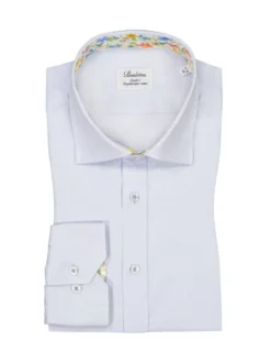 Stenströms Hemd Mit Feiner Musterung, Twofold Super Cotton, Comfort Fit, Hellblau