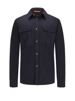 BOSS ORANGE Overshirt Aus Baumwolle Mit Stretchanteil , Marine
