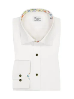 Stenströms Hemd Aus Twofold Super Cotton, Comfort Fit, Weiß