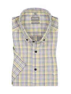 OLYMP Luxor Comfort Fit Kurzarmhemd Mit Karomuster, Multicolor