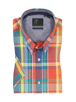 JP1880 Kurzarmhemd Aus Baumwolle Mit Karomuster, Multicolor