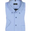 Eterna Comfort Fit Kurzarmhemd Mit Button-Down-Kragen, Hellblau
