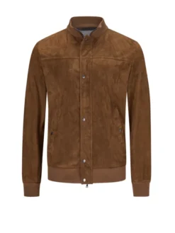 Paul&Shark Blouson Aus Veloursleder, Aqualeather, Braun