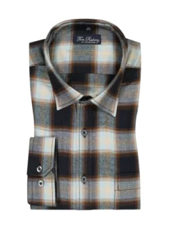 Hemd Im Baumwoll-Mix Mit Karo-Muster, Anthrazit