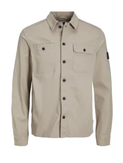 Jack & Jones Hemdjacke Aus Baumwoll-Stretch, Kreide