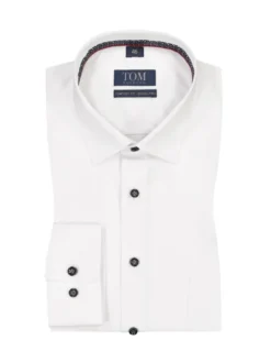 Hemd Aus Baumwolle Mit Brusttasche, Comfort Fit, Weiß