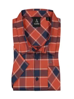 Schöffel Kurzarmhemd Mit Fensterkaro, Orange
