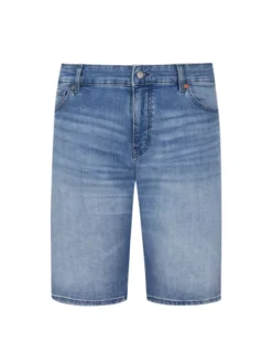 BOSS ORANGE Denim-Bermudas In Dezenter Waschung , Blau
