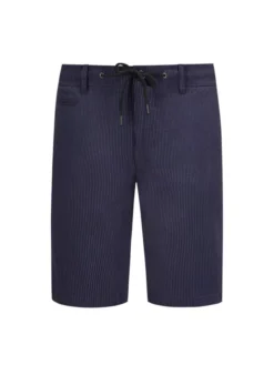 Bugatti Bermudas In Seersucker-Qualität Mit Streifenmuster , Marine