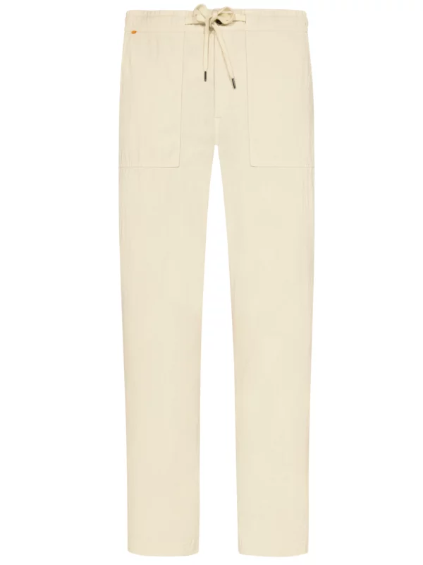 Boss Hose Aus Einem Leinen-Baumwollgemisch , Beige 3 Boss Hose Aus Einem Leinen-Baumwollgemisch , Beige