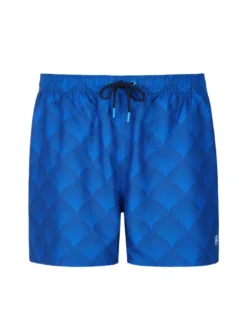 RAGMAN Badehose Mit Filigranem Muster, Blau