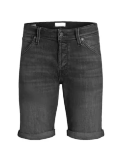 Jack & Jones Denim-Bermuda Mit Stretch, Schwarz