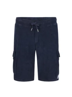 Kurze Joggpants In Frottee-Qualität, Marine