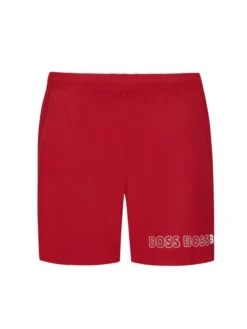 Boss Badehose Mit Logo-Print , Rot