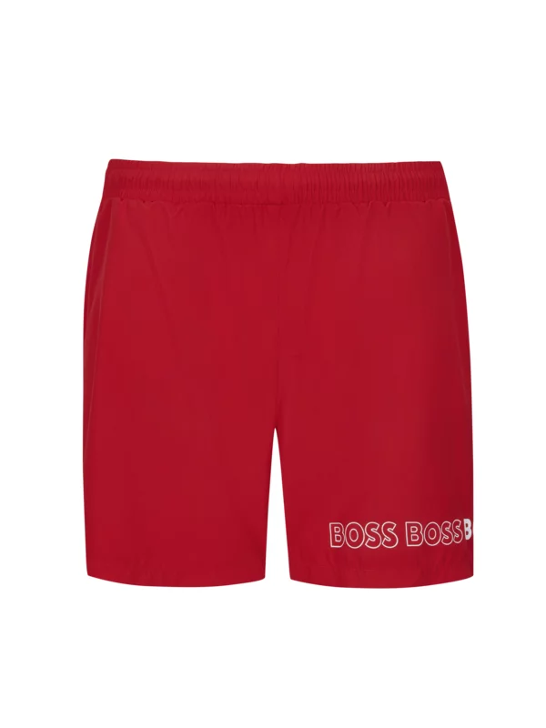 Boss Badehose Mit Logo-Print , Rot 3 Boss Badehose Mit Logo-Print , Rot