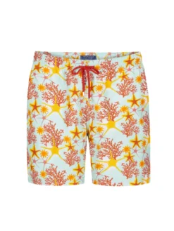 Vilebrequin Badehose Mit Seestern-Print, Türkis