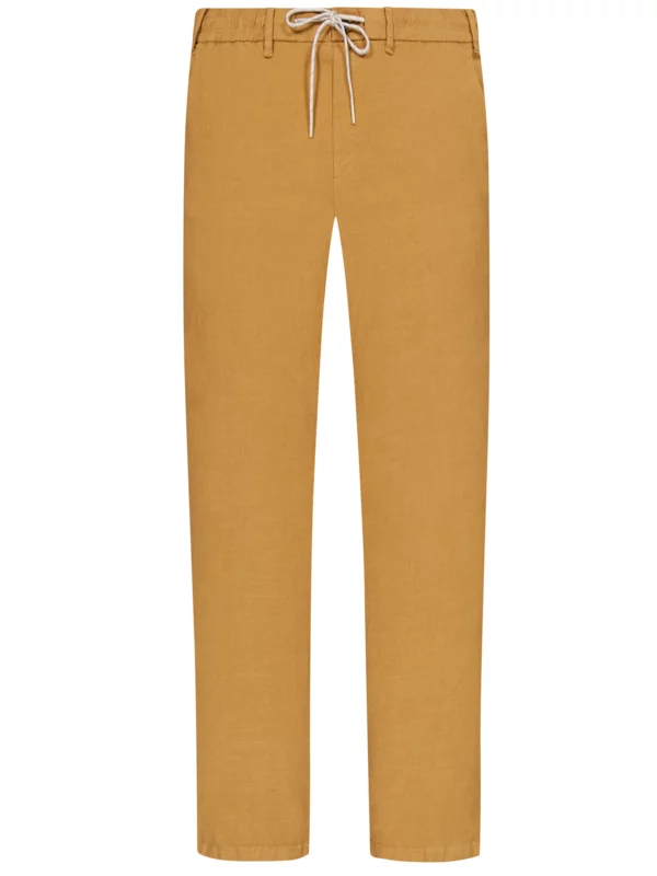 Chino Mit Kordelzug, Aus Einem Leinengemisch, Messing 3 Chino Mit Kordelzug, Aus Einem Leinengemisch, Messing