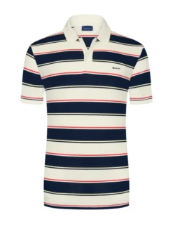 Gant Poloshirt In Ringel-Optik, Offwhite