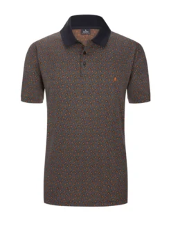 RAGMAN Poloshirt Mit Allover-Print, Easycare, Multicolor