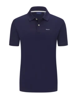 Gant Poloshirt In Piqué-Qualität Mit Logostickerei, Marine