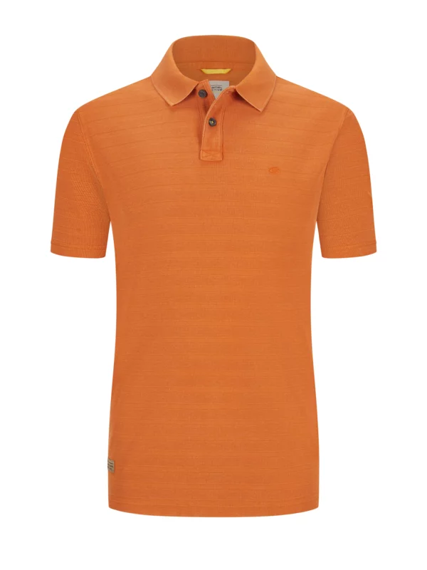 Camel Active Poloshirt Mit Struktur, Garment Dyed, Orange 3 Camel Active Poloshirt Mit Struktur, Garment Dyed, Orange