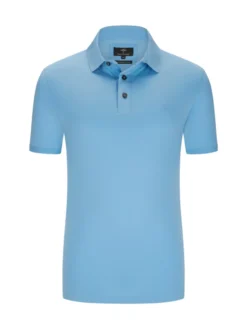 FYNCH-HATTON Poloshirt Aus Baumwolle Mit Logo-Stickerei, Extralang, Hellblau