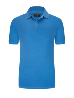 Poloshirt In Jersey-Qualität Aus Bio-Baumwolle, Königsblau