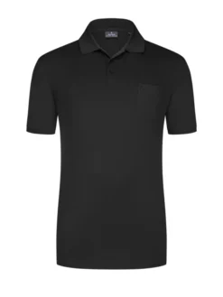 RAGMAN Poloshirt In Melierter Optik, Schwarz