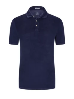 Poloshirt In Einer Soften Samt-Qualität, Marine