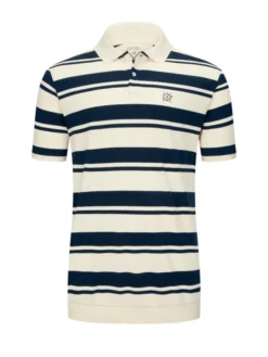 JP1880 Poloshirt Mit Elastischem Bund, Offwhite