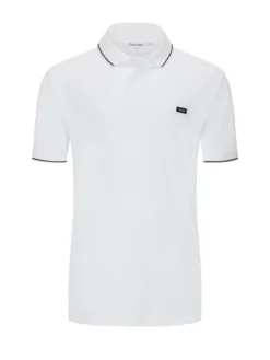 Calvin Klein Poloshirt Aus Baumwolle Mit Stretchanteil, Weiß