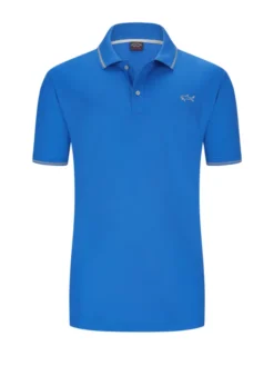 Paul&Shark Poloshirt Mit Reflektierendem Hai-Print , Königsblau