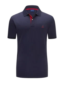 Gant Poloshirt Mit Stretchanteil, Marine