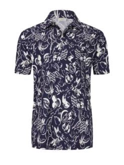 Poloshirt Mit Brusttasche Und Allover-Print , Multicolor