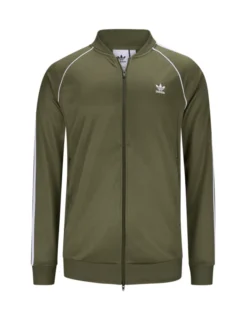 ADIDAS Sweatjacke Mit Logo-Stickereien, Oliv