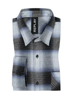 Replay Overshirt Im Baumwoll-Modal-Mix, Schwarz