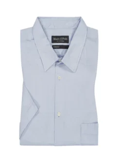 Kurzarmhemd Aus Leinen, Hellblau