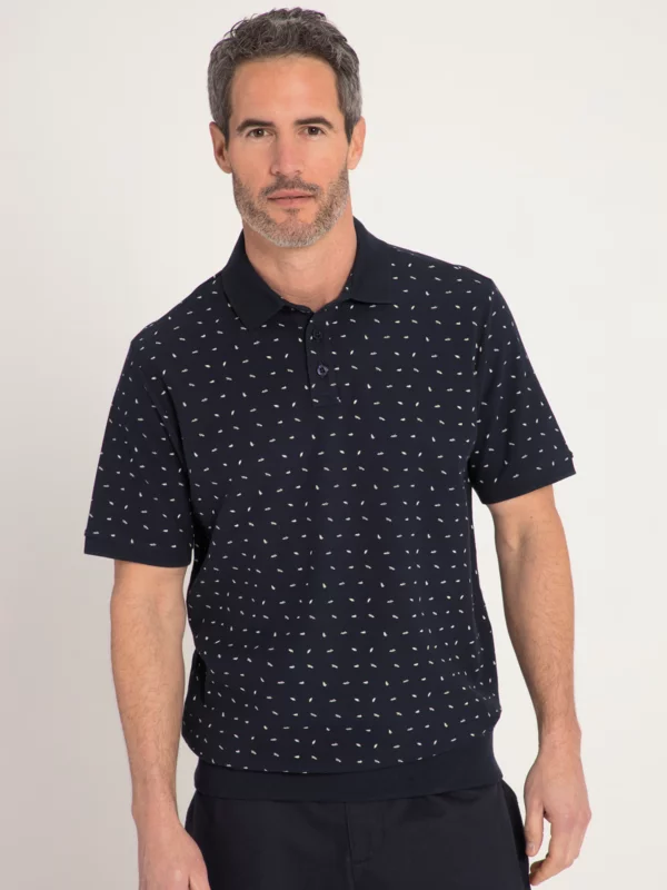 JP1880 Poloshirt Mit Elastikbund, Marine 4 JP1880 Poloshirt Mit Elastikbund, Marine – Bild 2