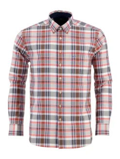 FYNCH-HATTON Hemd Mit Tartan-Muster, Supersoft Cotton, Brusttasche, Orange -Angebote Jack & Jones || Eterna || Paul&Shark Store s 600 83